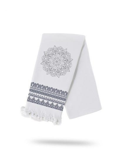 Mandala Desen Baskılı Şal