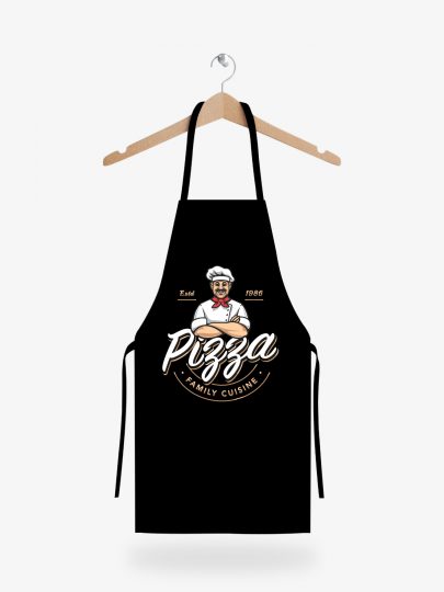 Pizza Baskılı Önlük